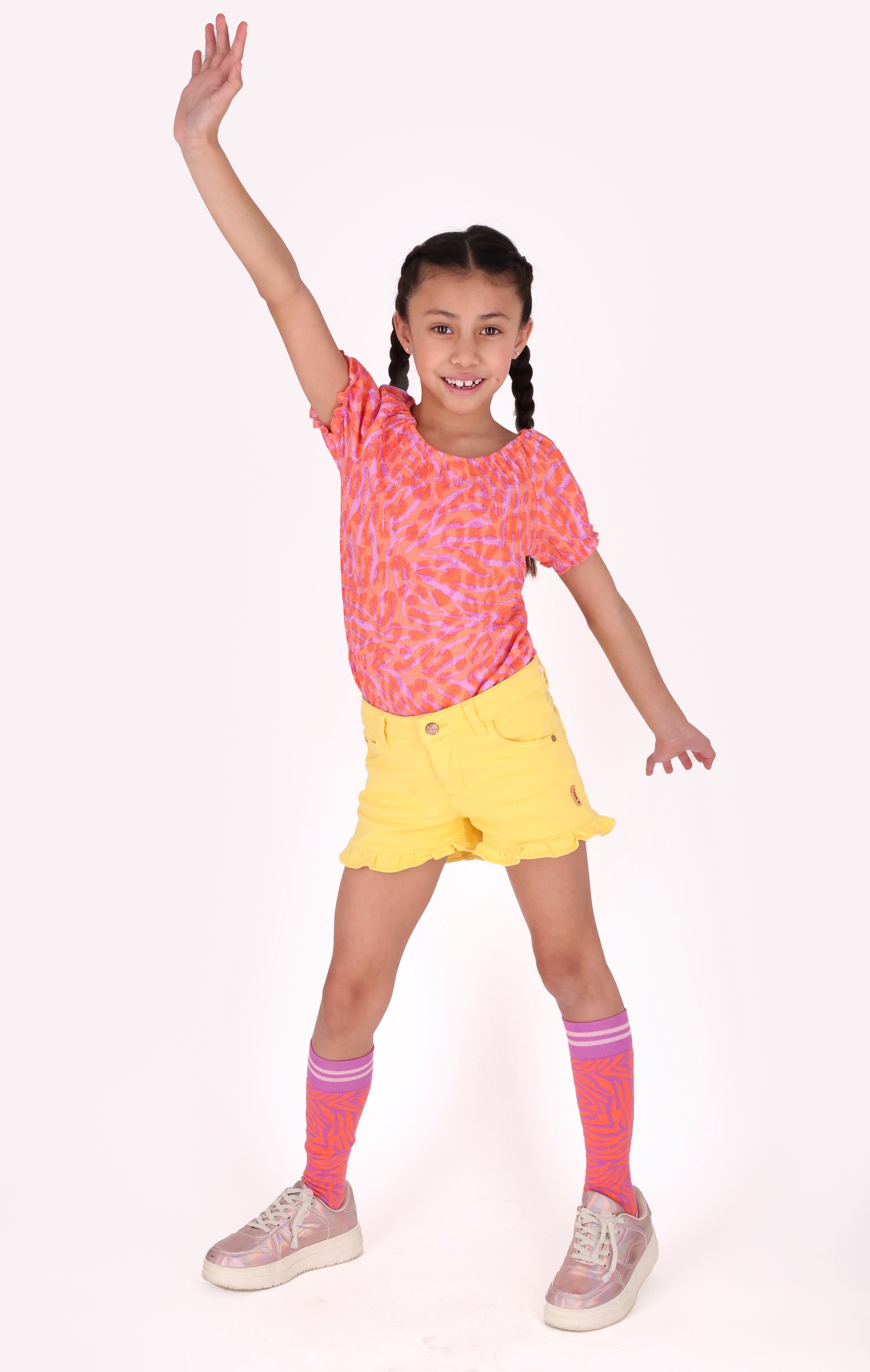 B.Nosy Portia denim short geel