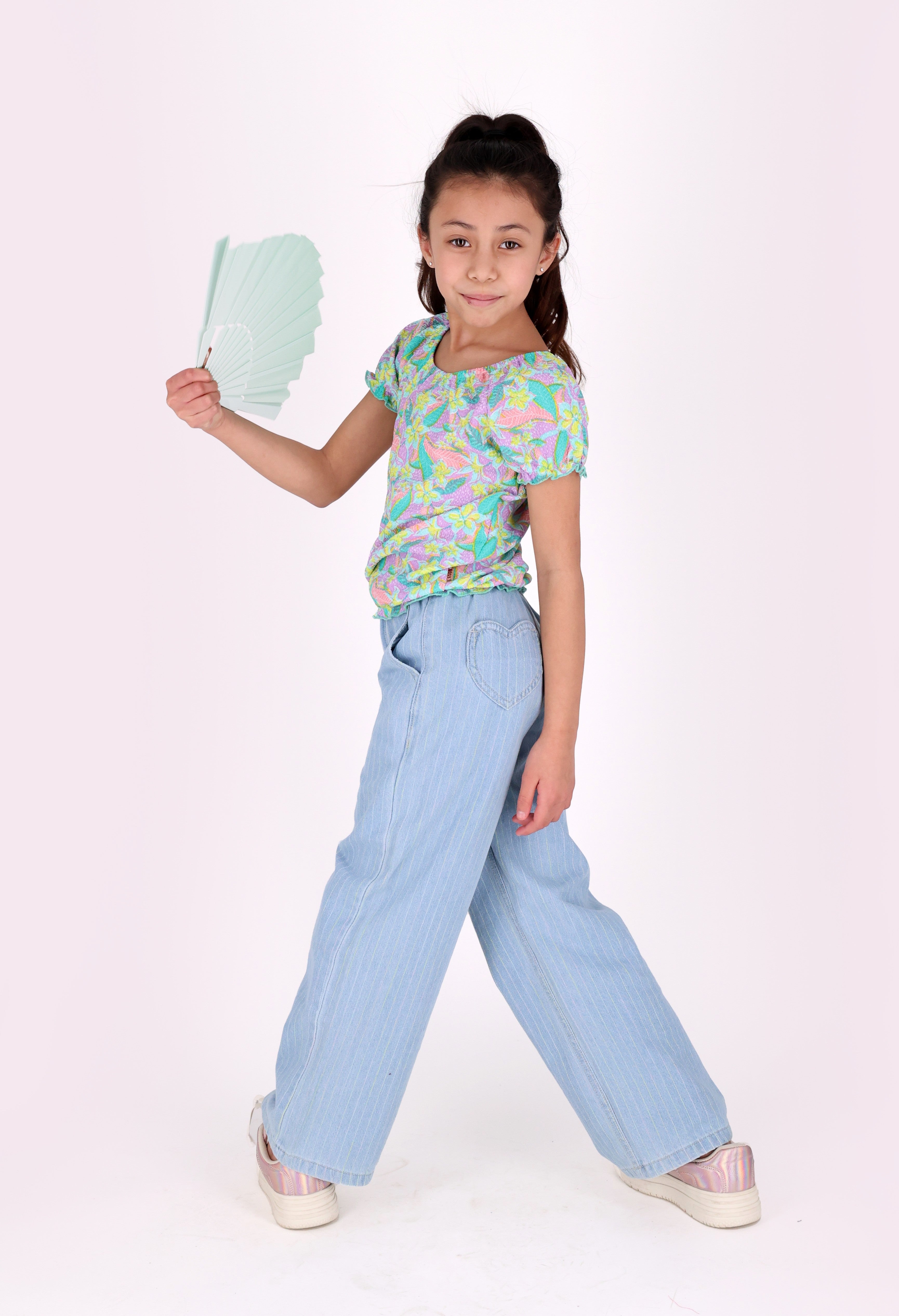 B.Nosy Patricia denim broek rainbow