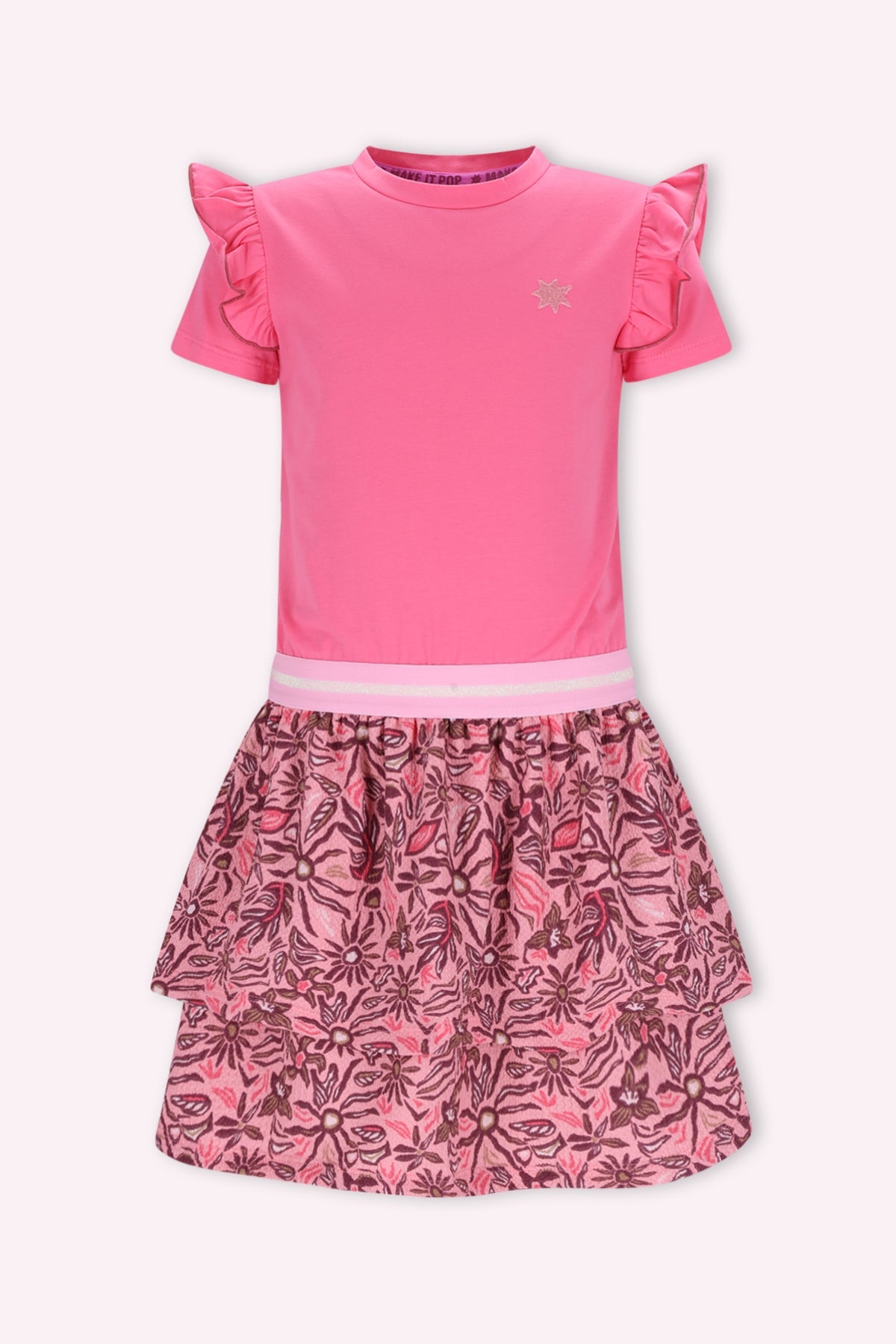 B.Nosy Dua jurk lemonade roze