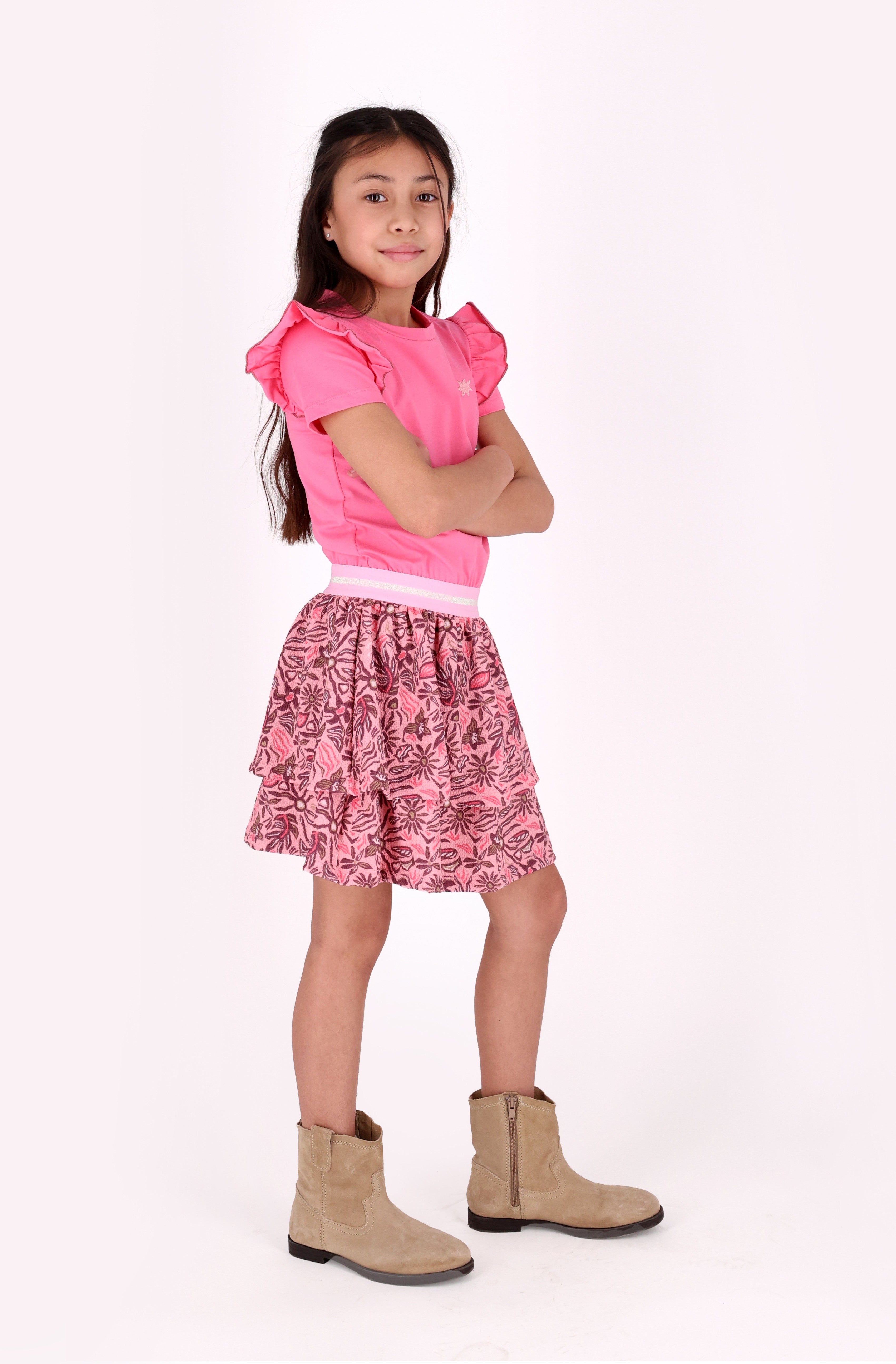 B.Nosy Dua jurk lemonade roze