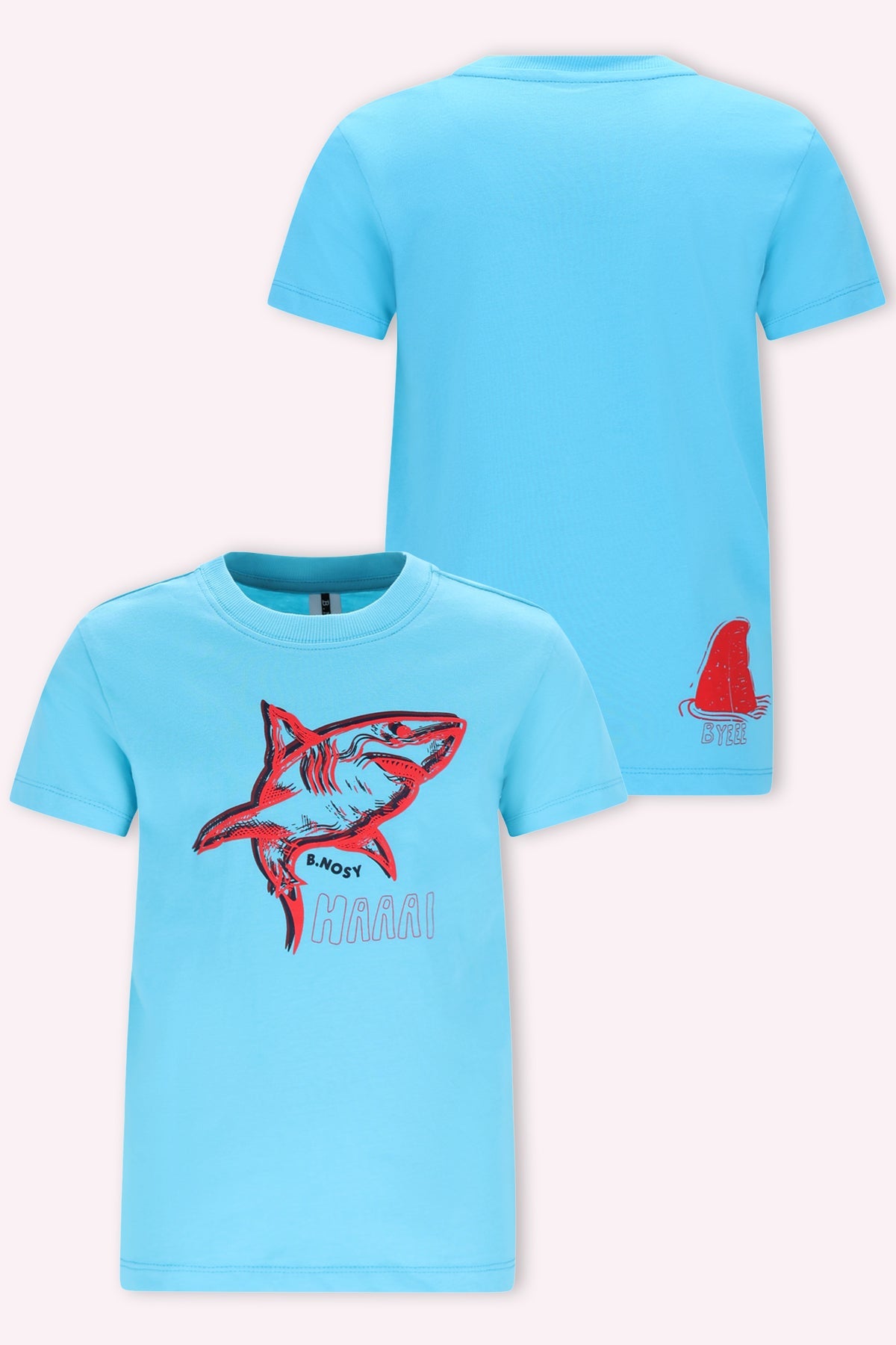 B.Nosy Timmy T-Shirt lichtblauw splashed