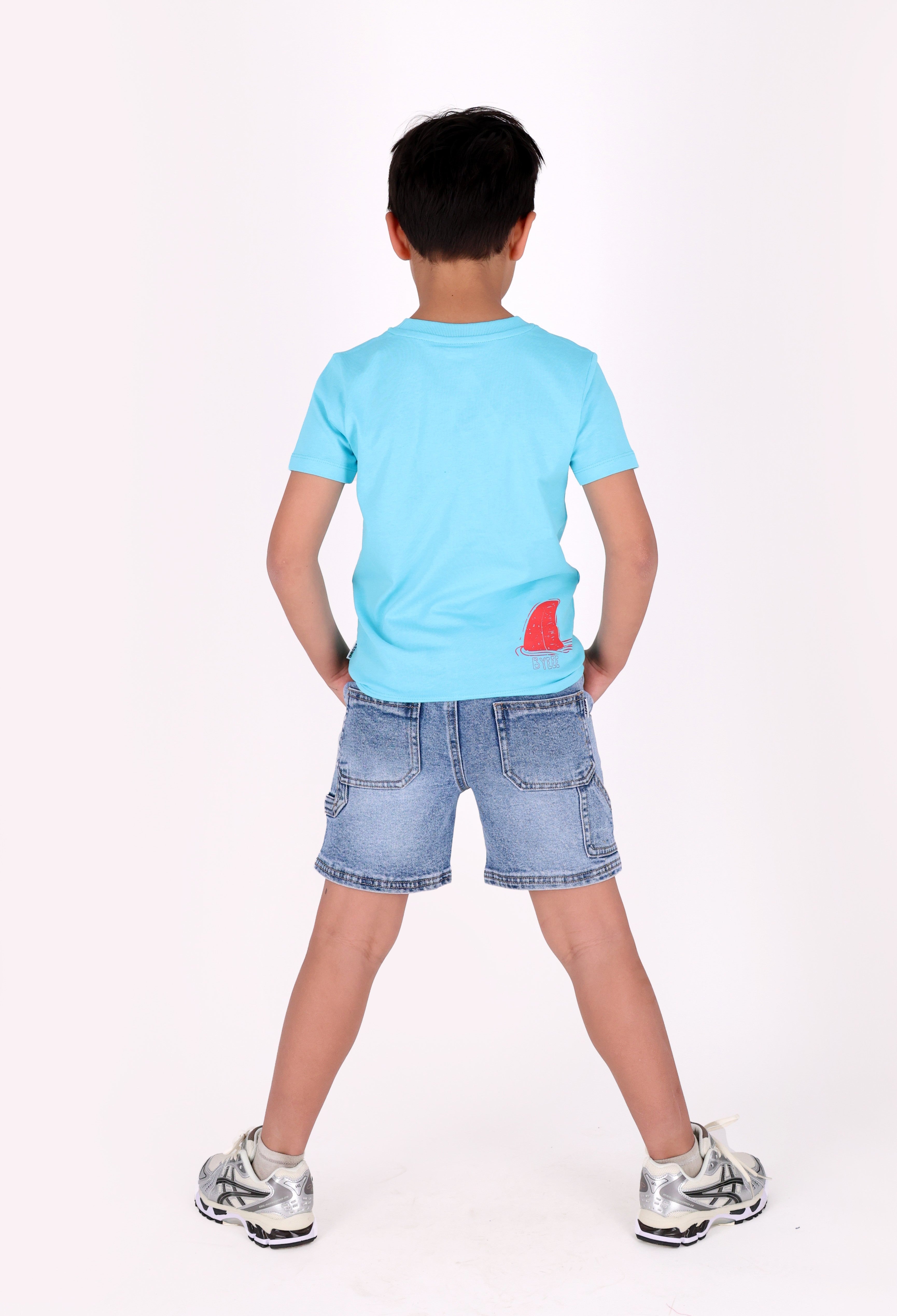 B.Nosy Timmy T-Shirt lichtblauw splashed