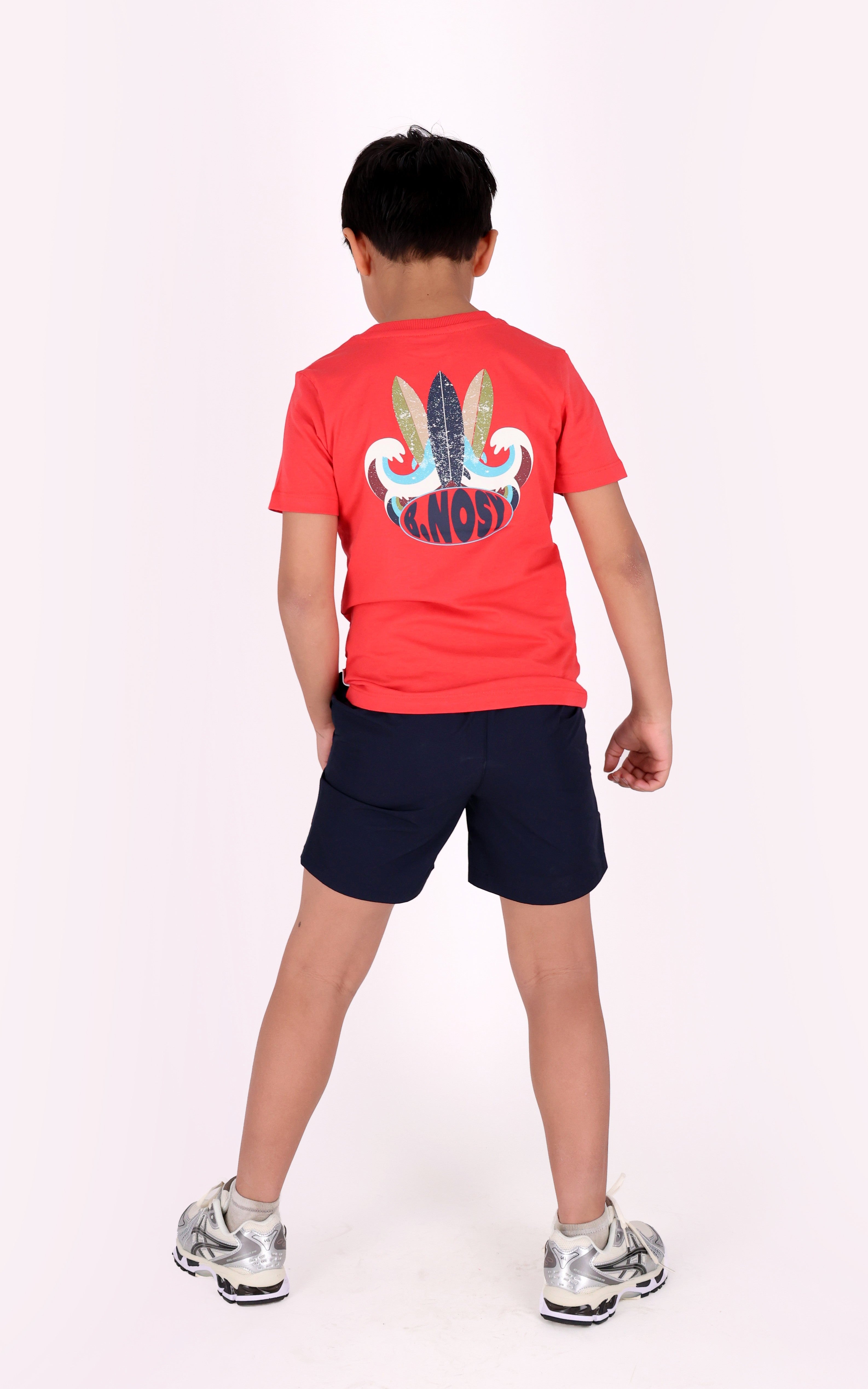 B.Nosy Timmy T-Shirt rood splashed