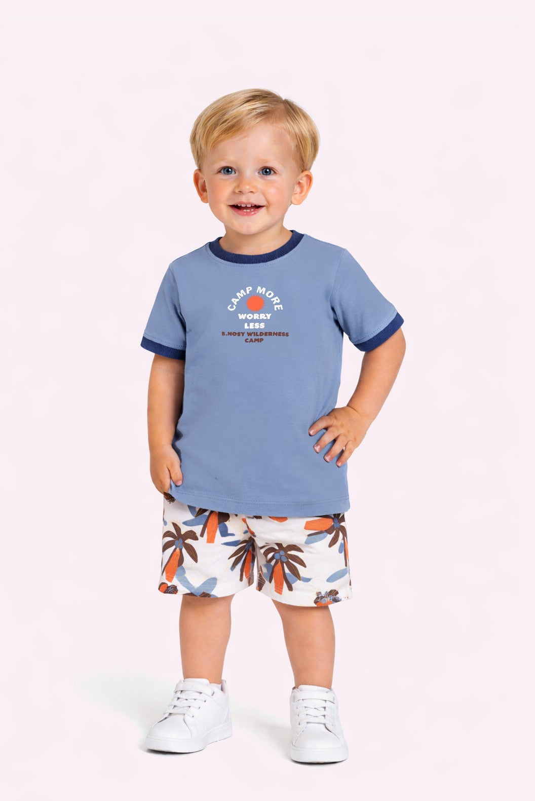 B.Nosy Timmy mini T-shirt faded denim