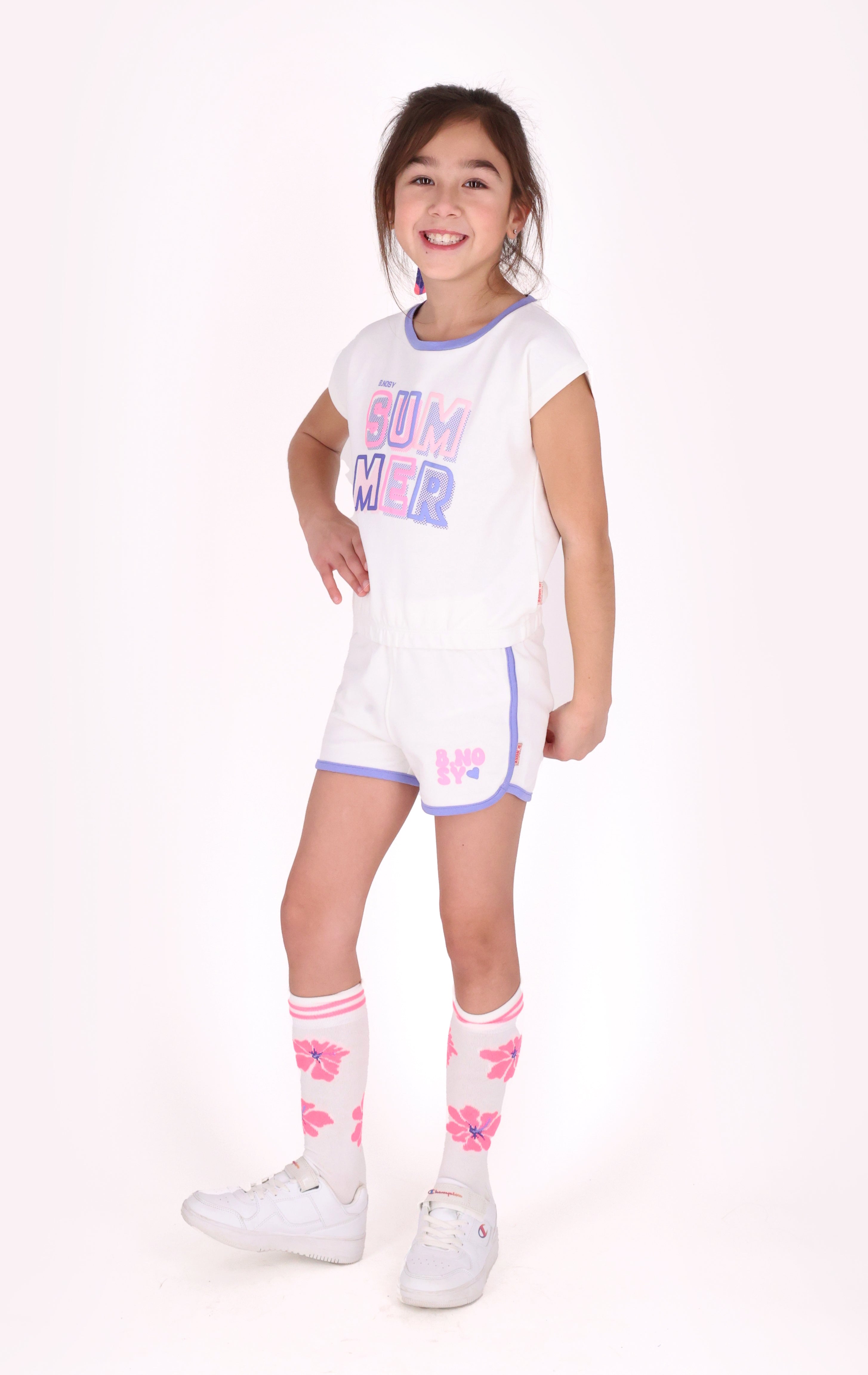 B.Nosy Pattia girls korte broek wit