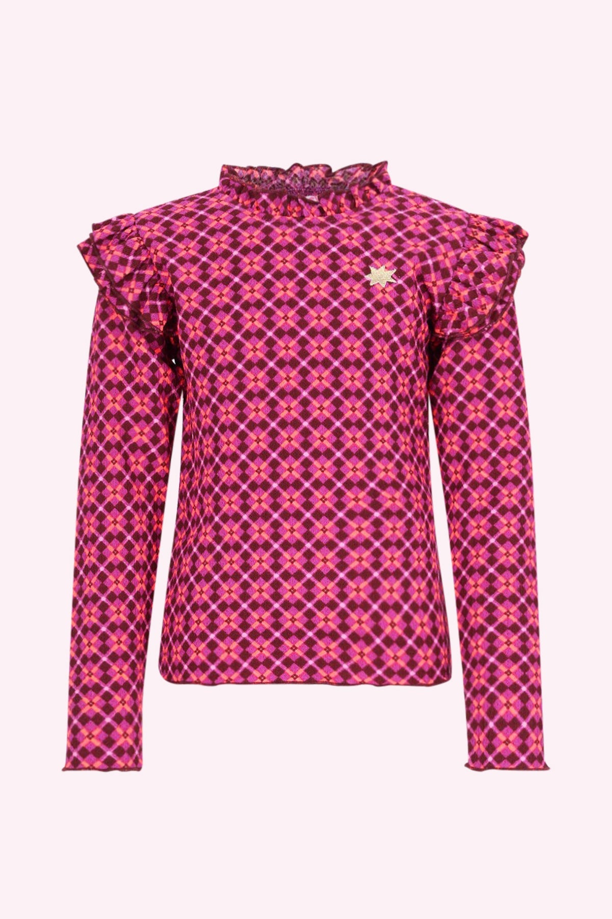 Tiff Lange Mouwen Shirt Roze Smart AOP