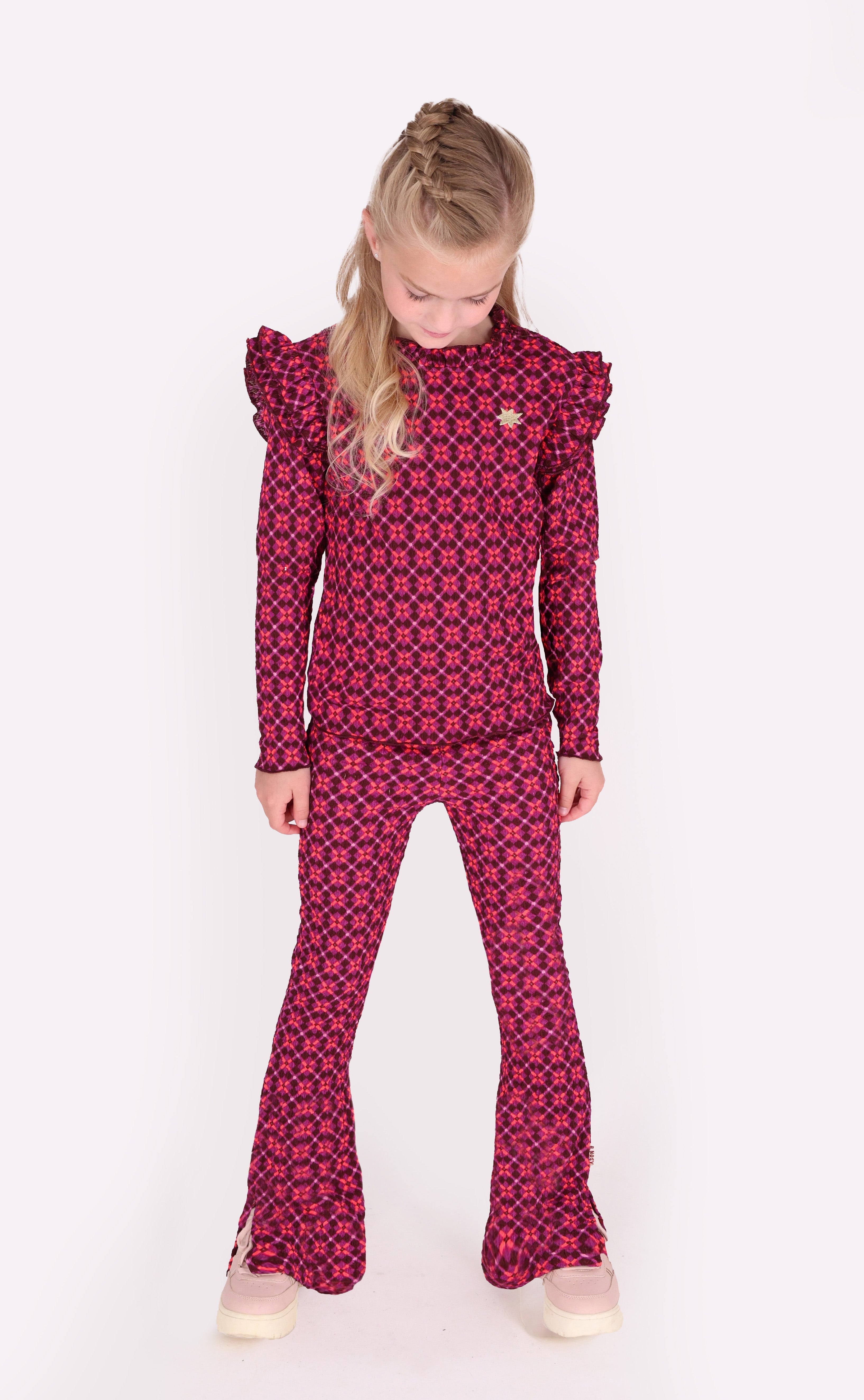 Tiff Lange Mouwen Shirt Roze Smart AOP