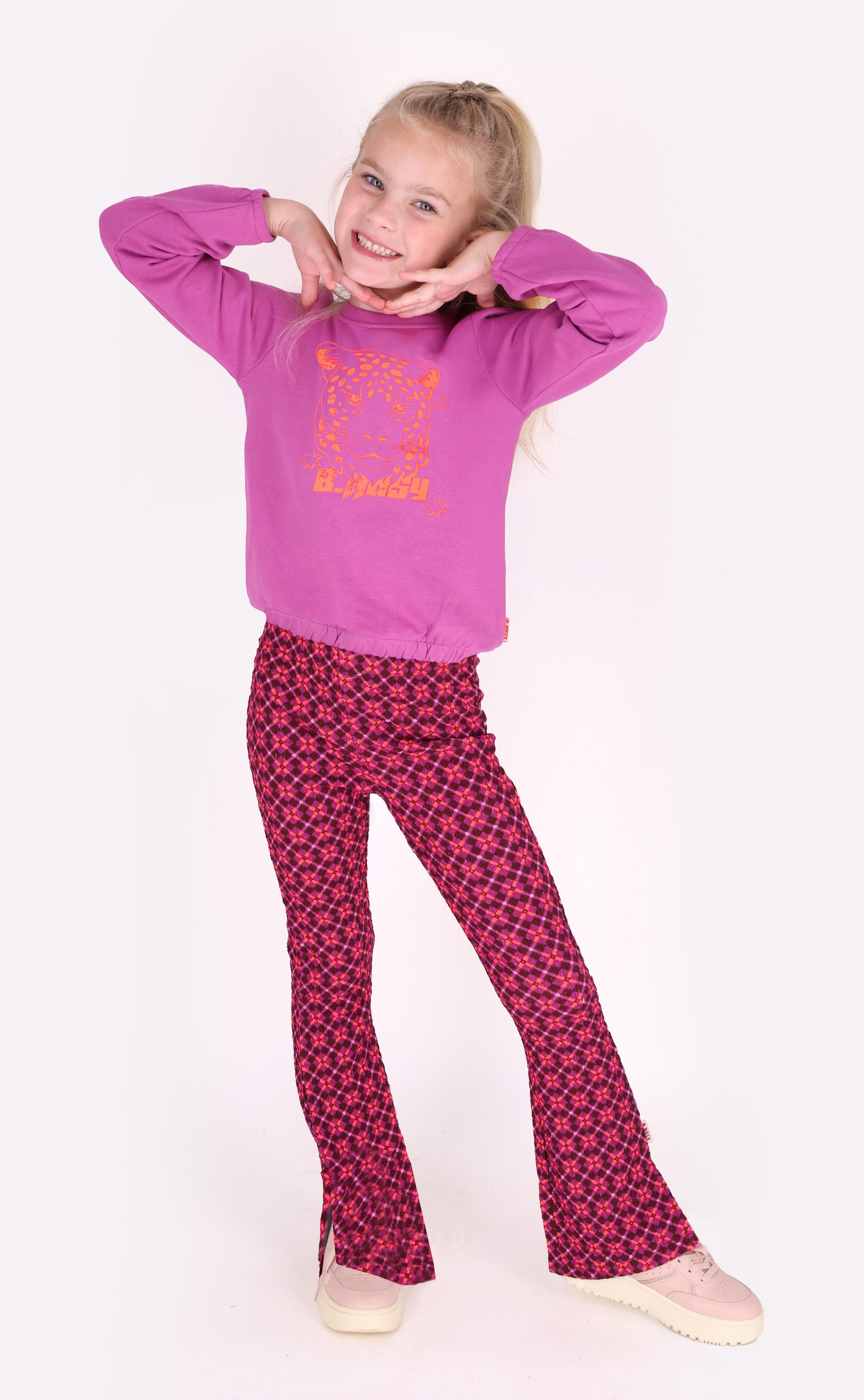 Pepper Uitlopende Broek Roze