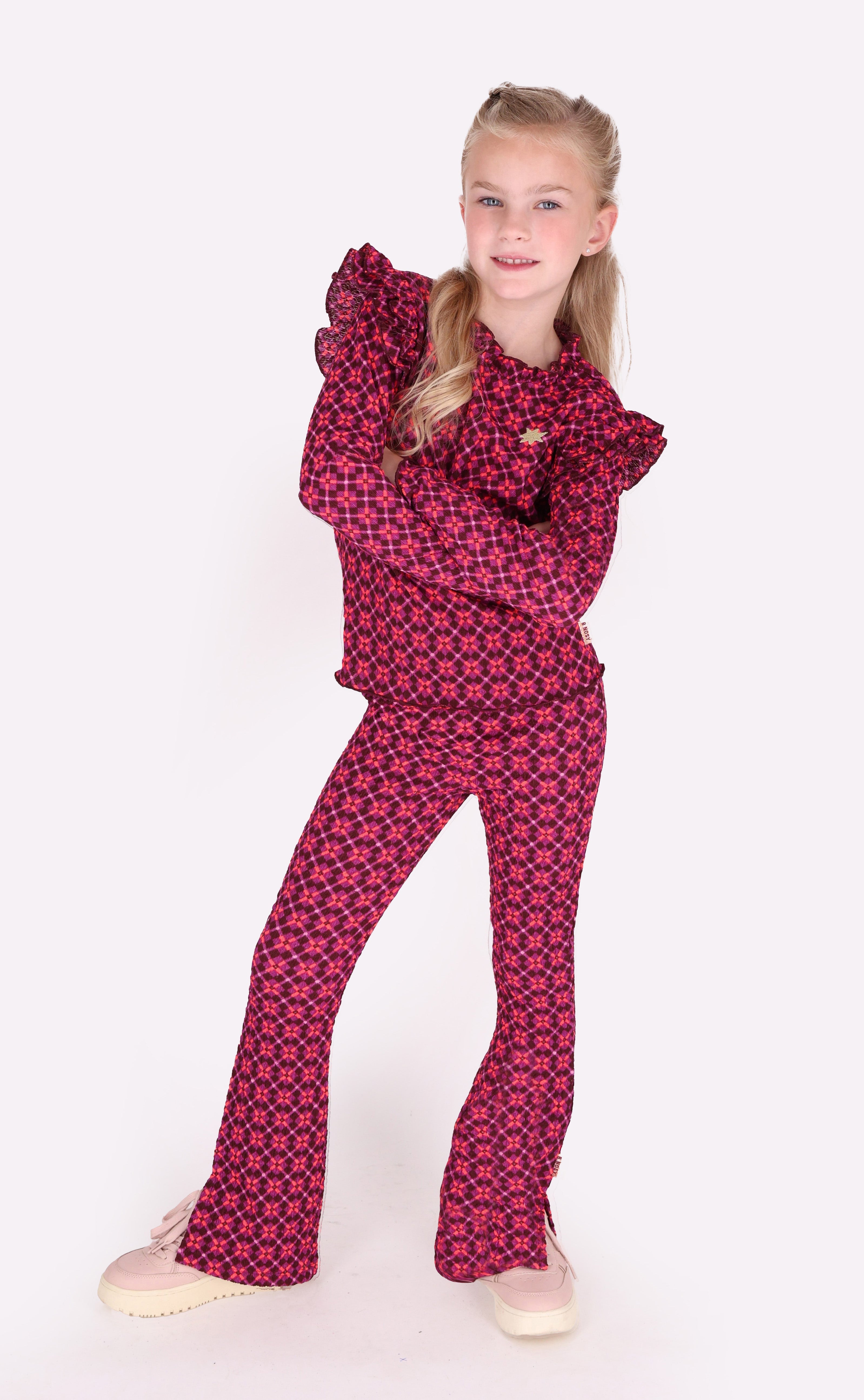 Pepper Uitlopende Broek Roze