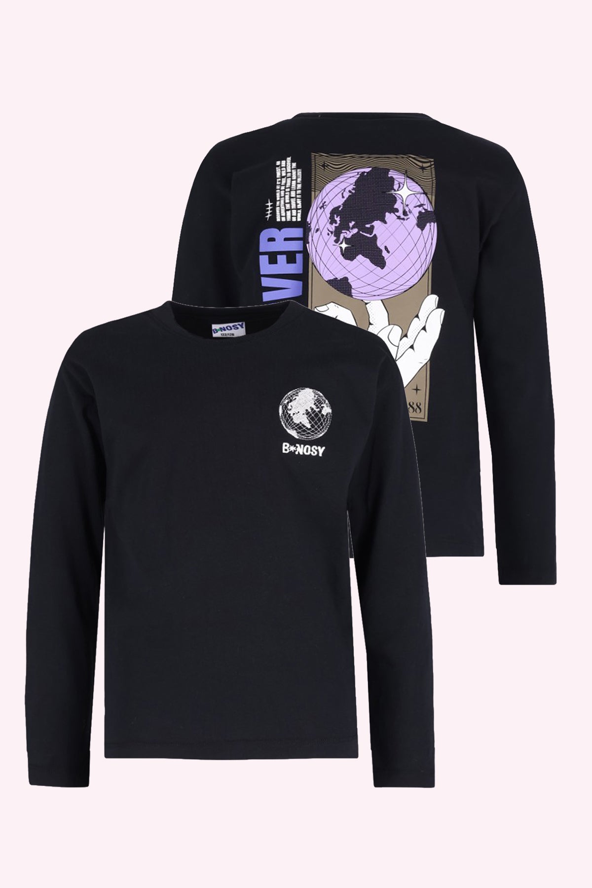 Theo Lange Mouwen Shirt Zwart