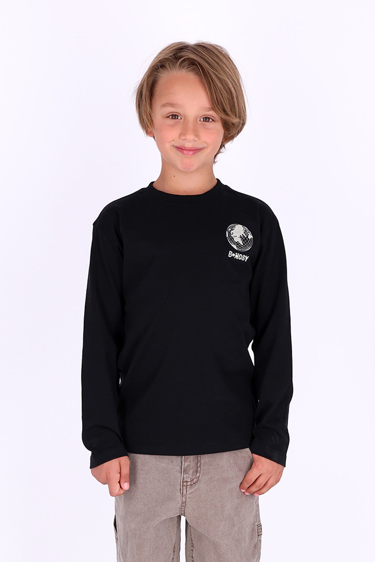 Theo Lange Mouwen Shirt Zwart
