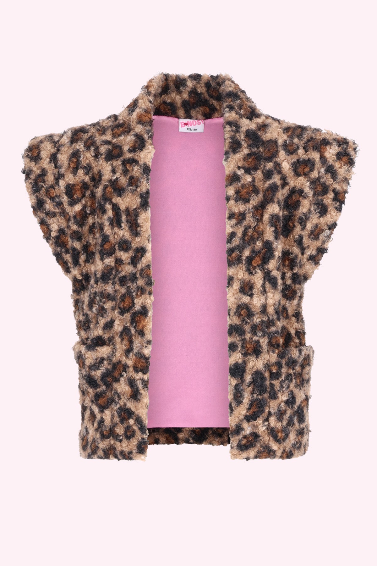 B.Nosy Georgie Teddy Gilet Panterprint Bruin