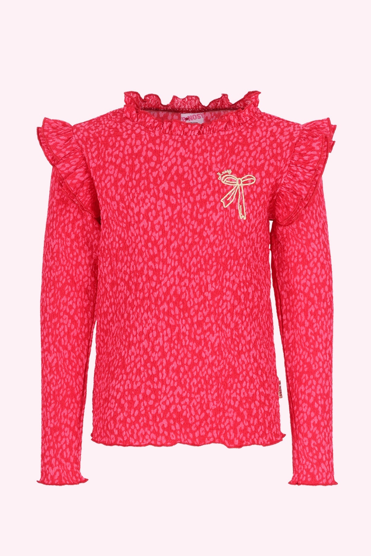B.Nosy Tiff Lange Mouwen Shirt Roze Panterprint