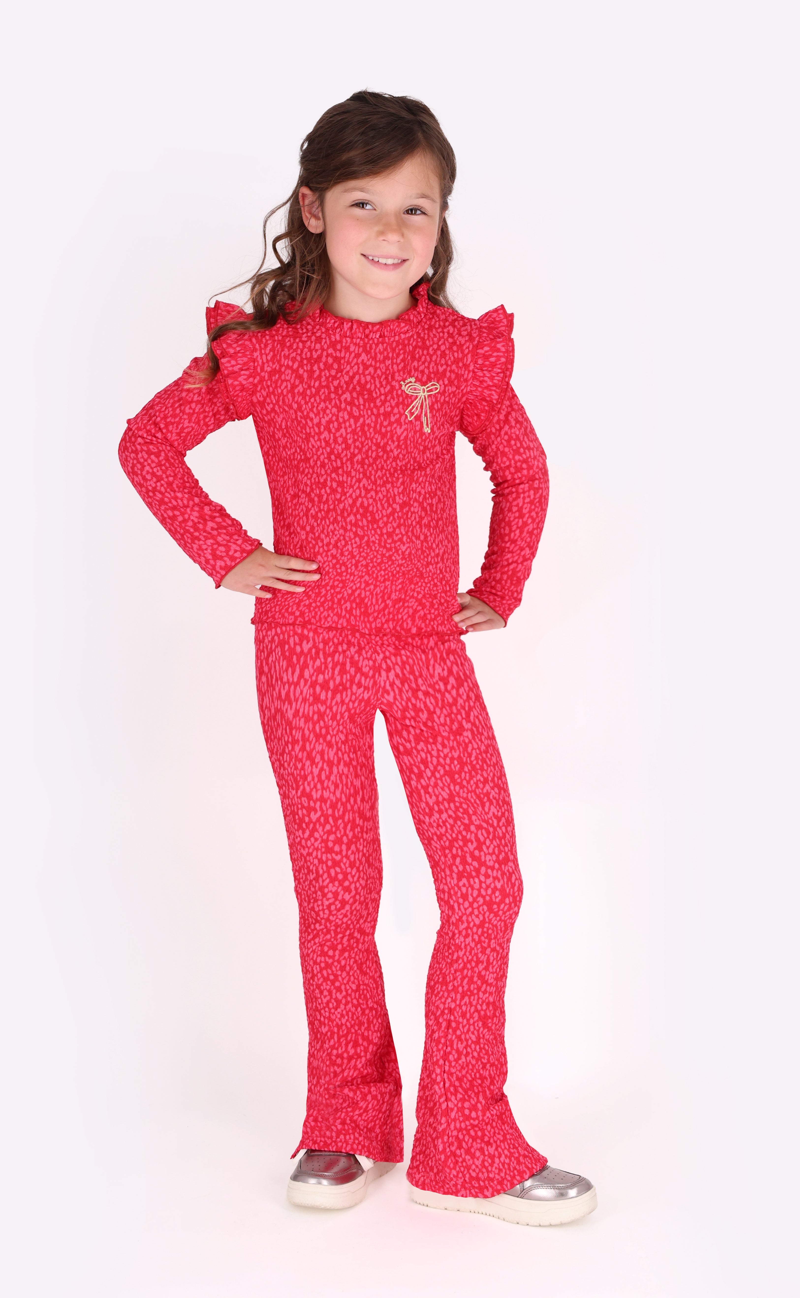 B.Nosy Tiff Lange Mouwen Shirt Roze Panterprint