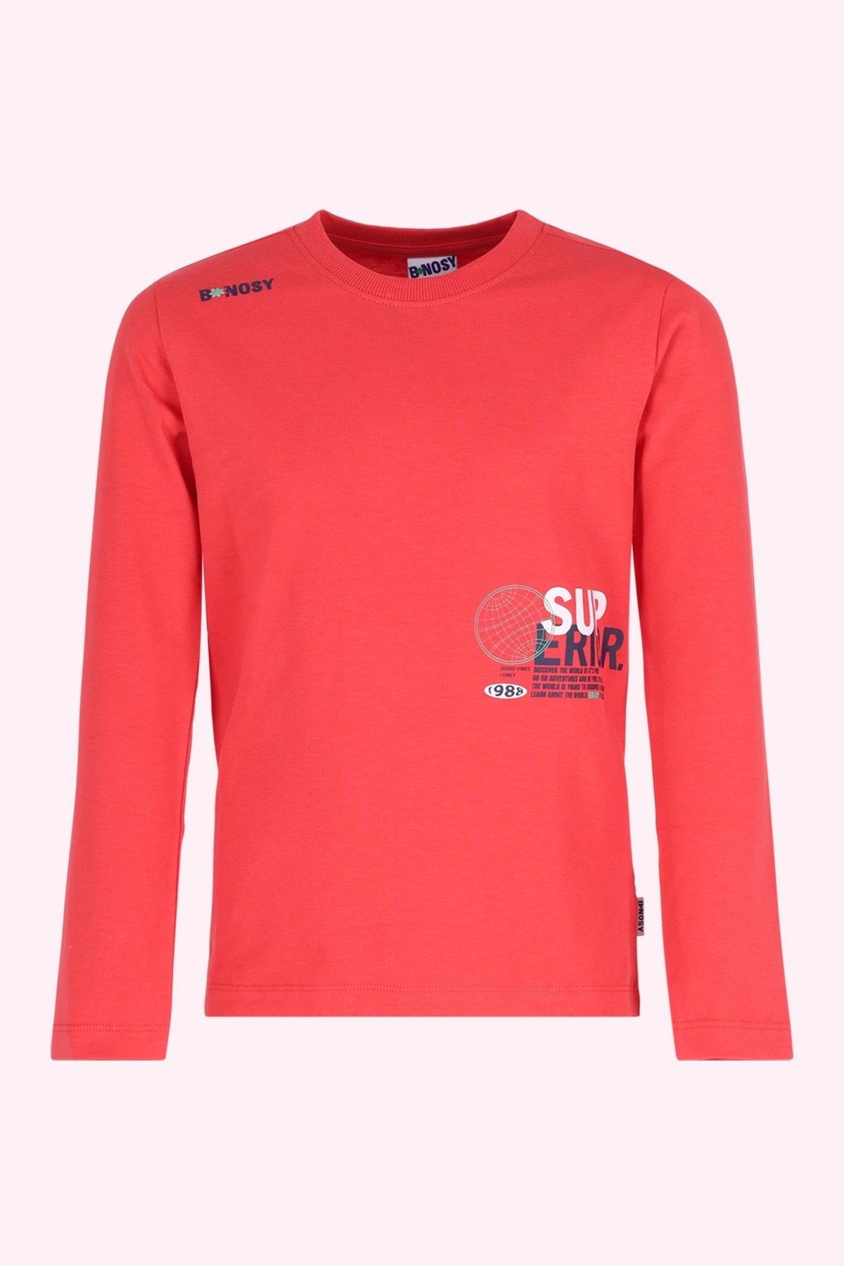 Trevor Lange Mouwen Shirt Rood