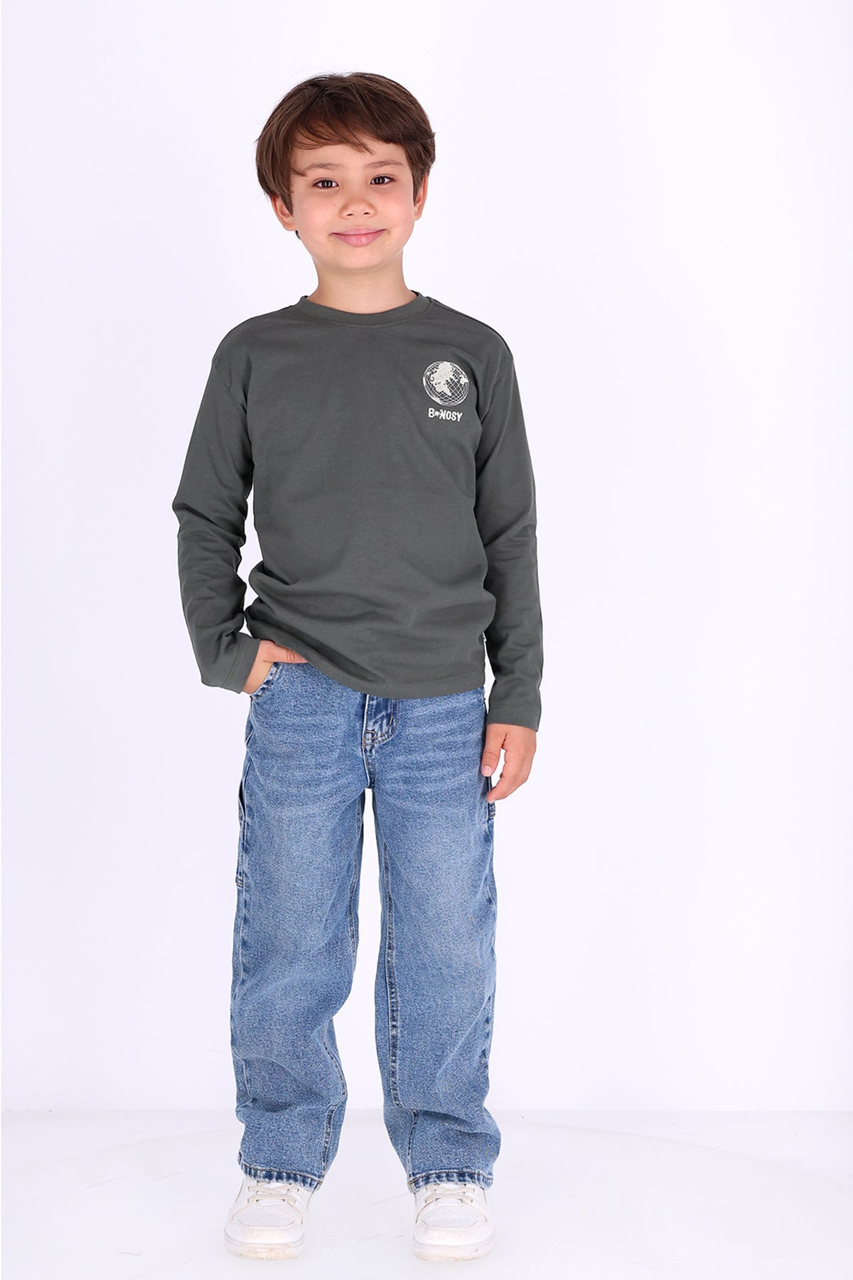 Theo Lange Mouwen Shirt Donkergroen