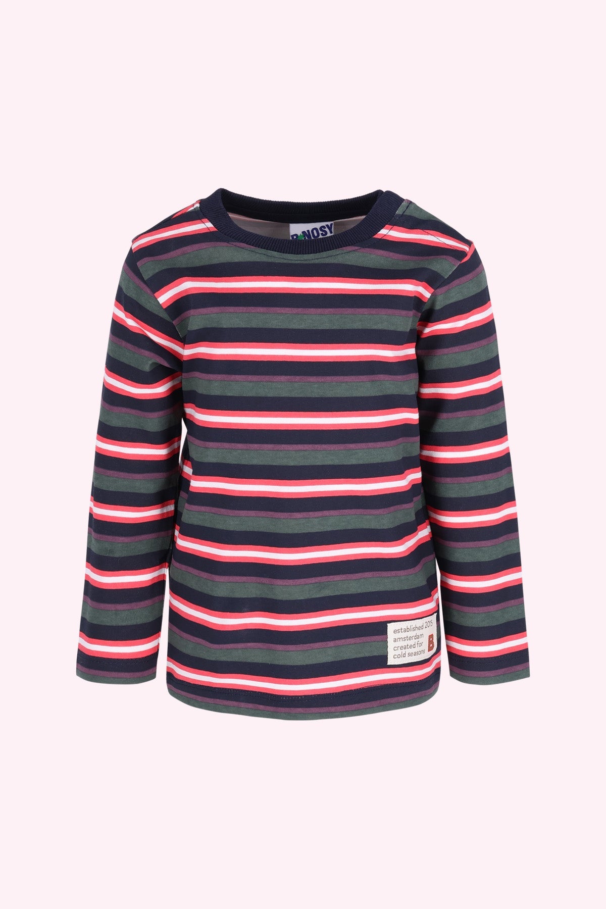 B.Nosy Mini Tobias Lange Mouwen Shirt Donkerblauw gestreept