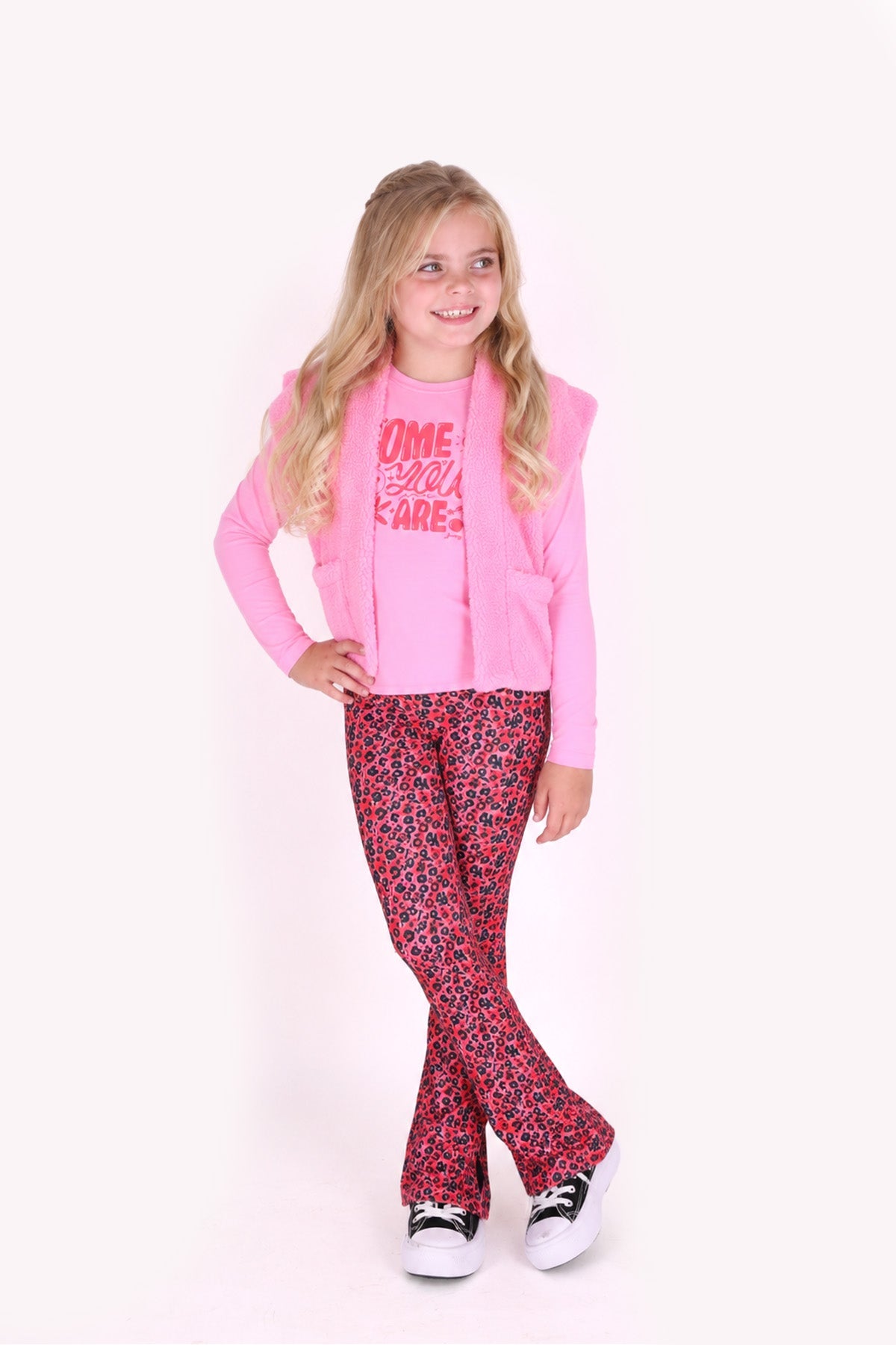 B.Nosy Tara Lange Mouwen Shirt Roze