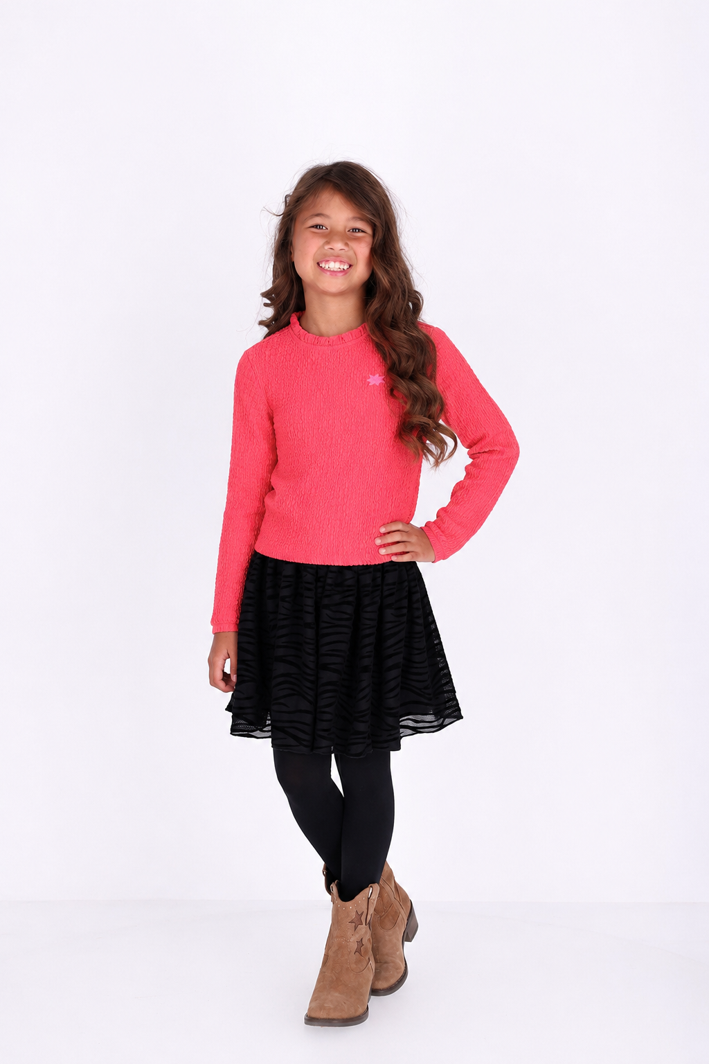 B.Nosy Tilsa Lange Mouwen Shirt Rood