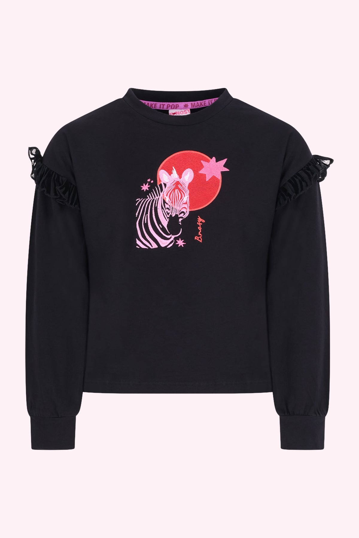 B.Nosy Tilsa Lange Mouwen Shirt Zwart