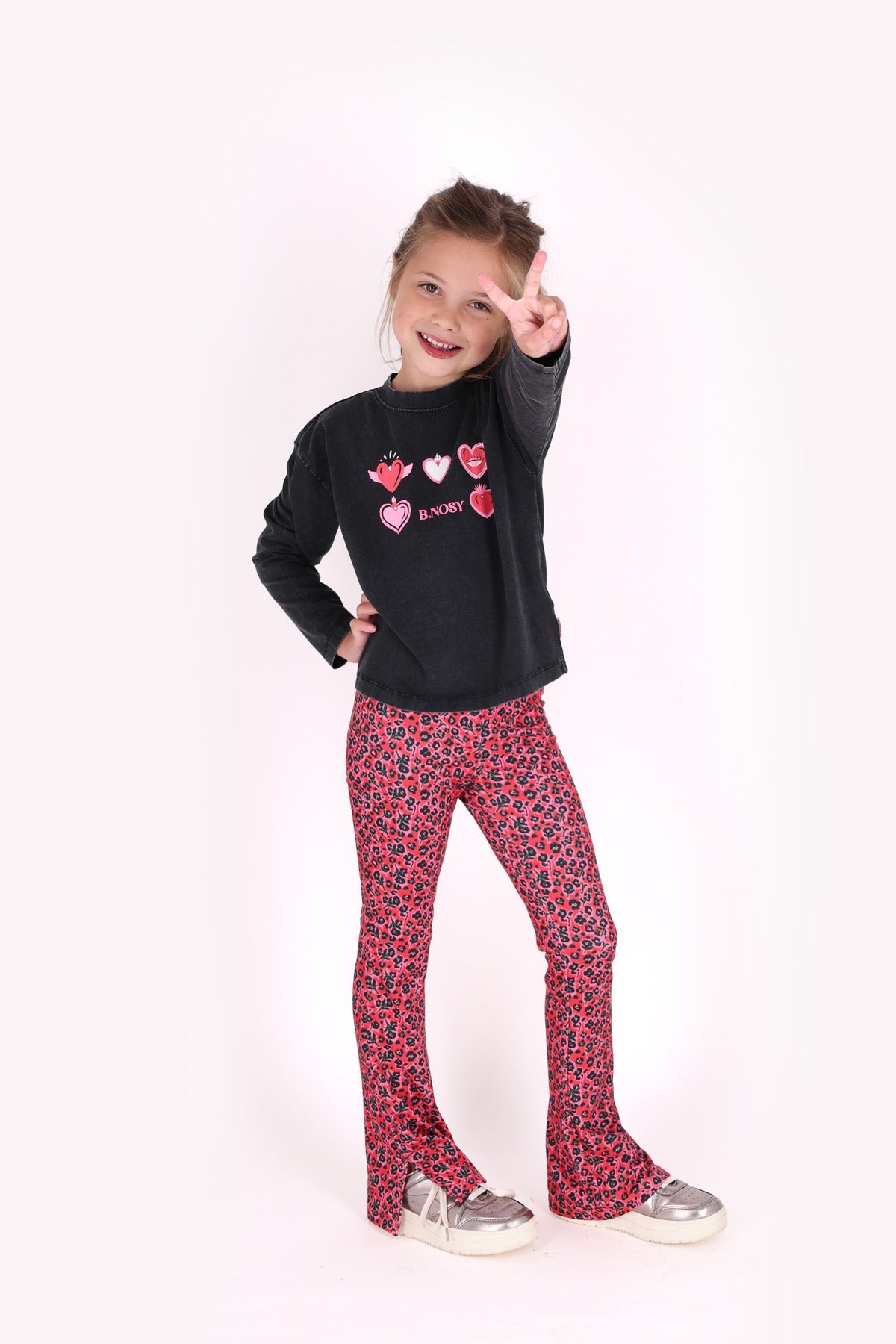 B.Nosy Tina Lange Mouwen Shirt Zwart