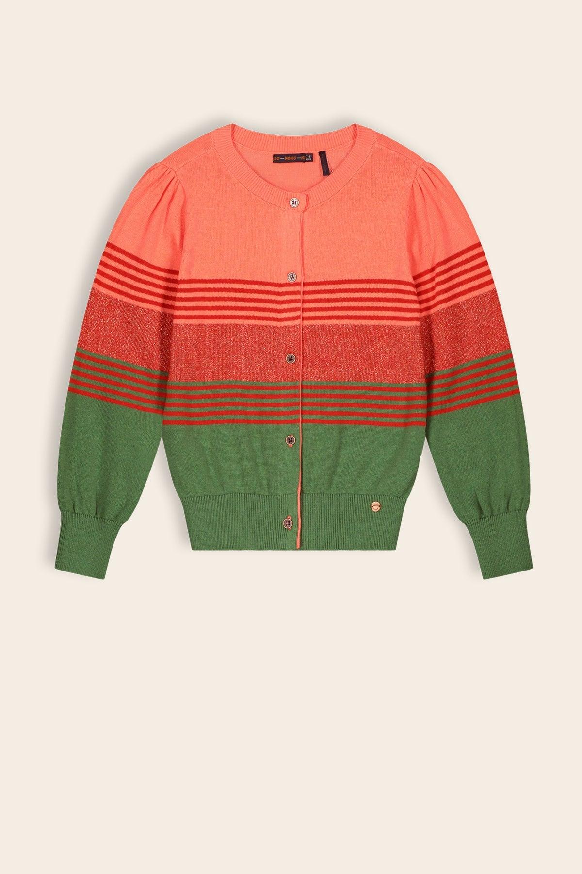 Alou Fijn Gebreid Gestreept Vest - NoNo Kidswear