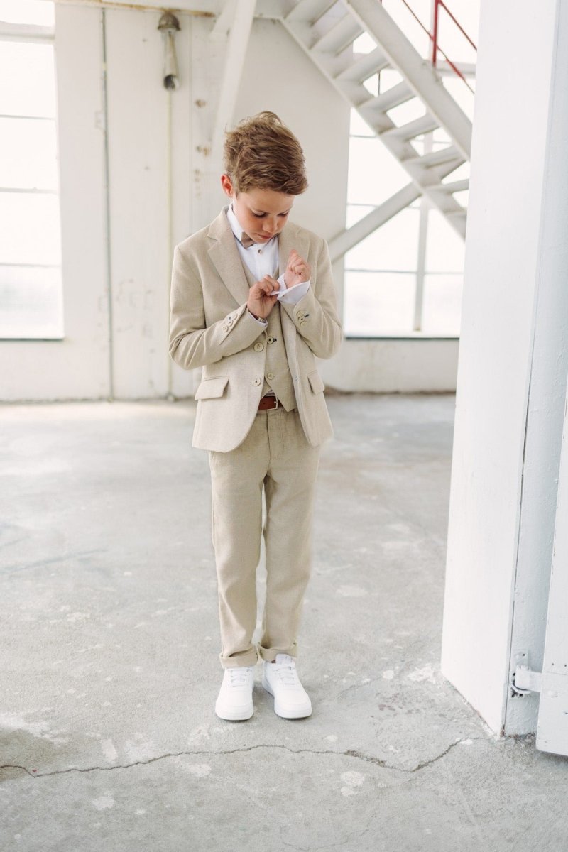 Bruce Blazer natural linnen -Blazers - Red+Blu