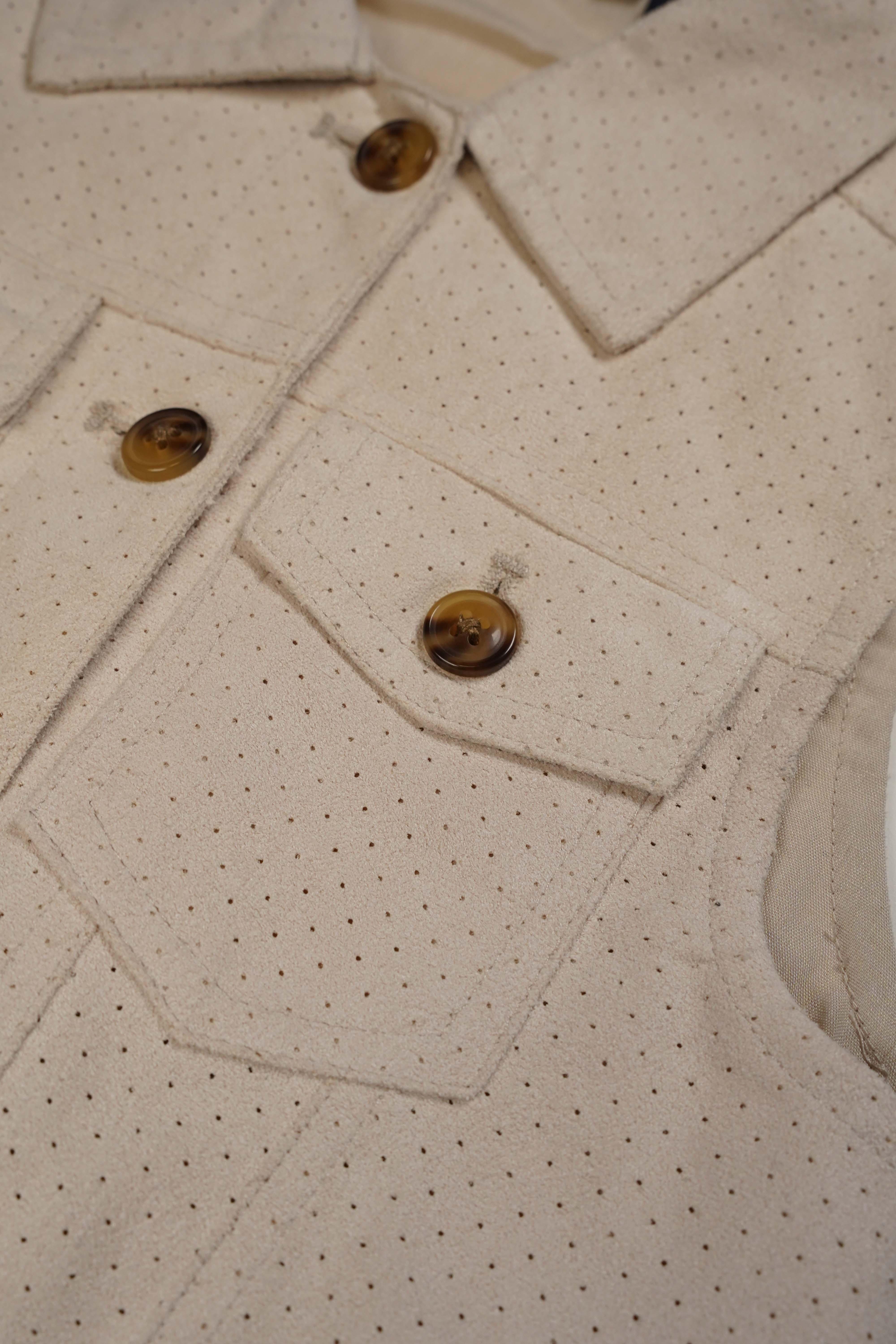 Dodhy Gilette Geperforeerd Suede Wit - NoNo Kidswear