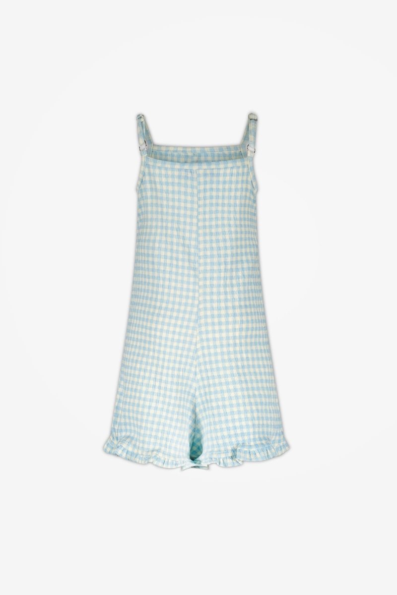 Fien jumpsuit blauw ruitjes vacances - The New Chapter Store