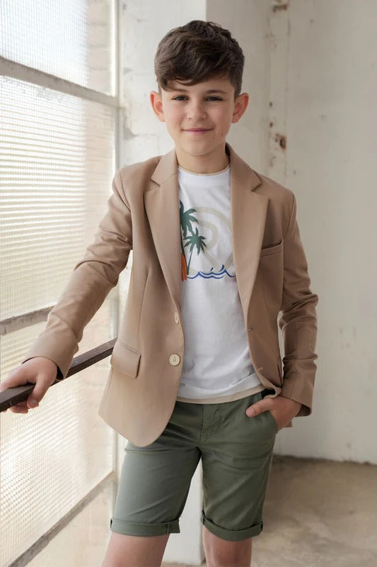Red&Blu Boris Blazer beige Jersey
