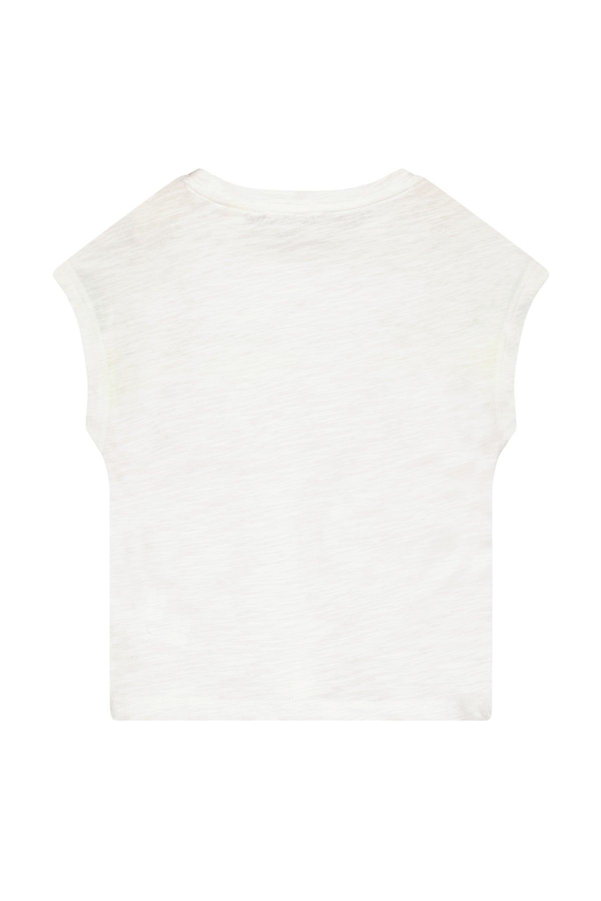 Teen Collab Luna Essential Top Happy White - LikeFlo