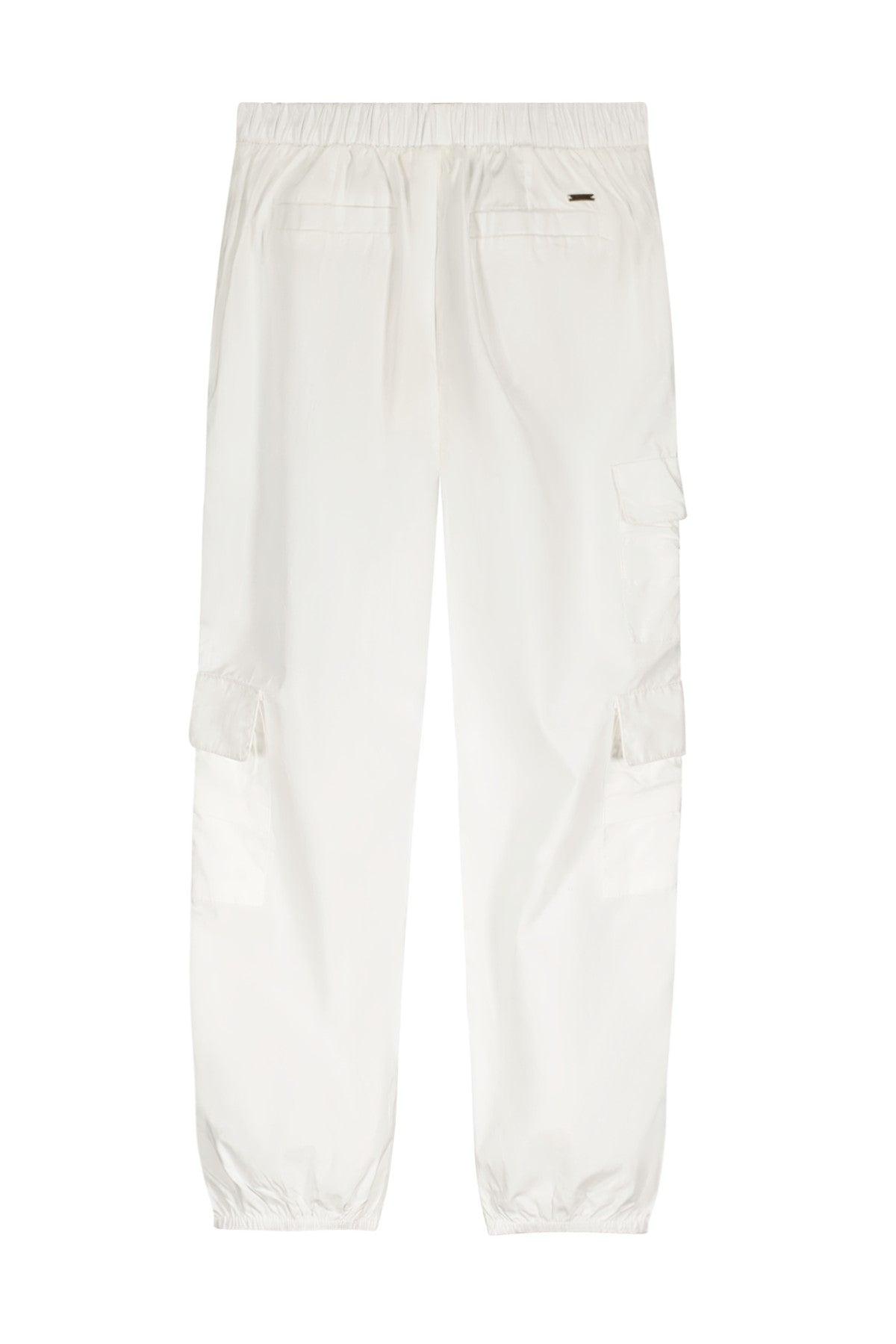 Teen Collab Luna Parachute Pants Holly White - LikeFlo