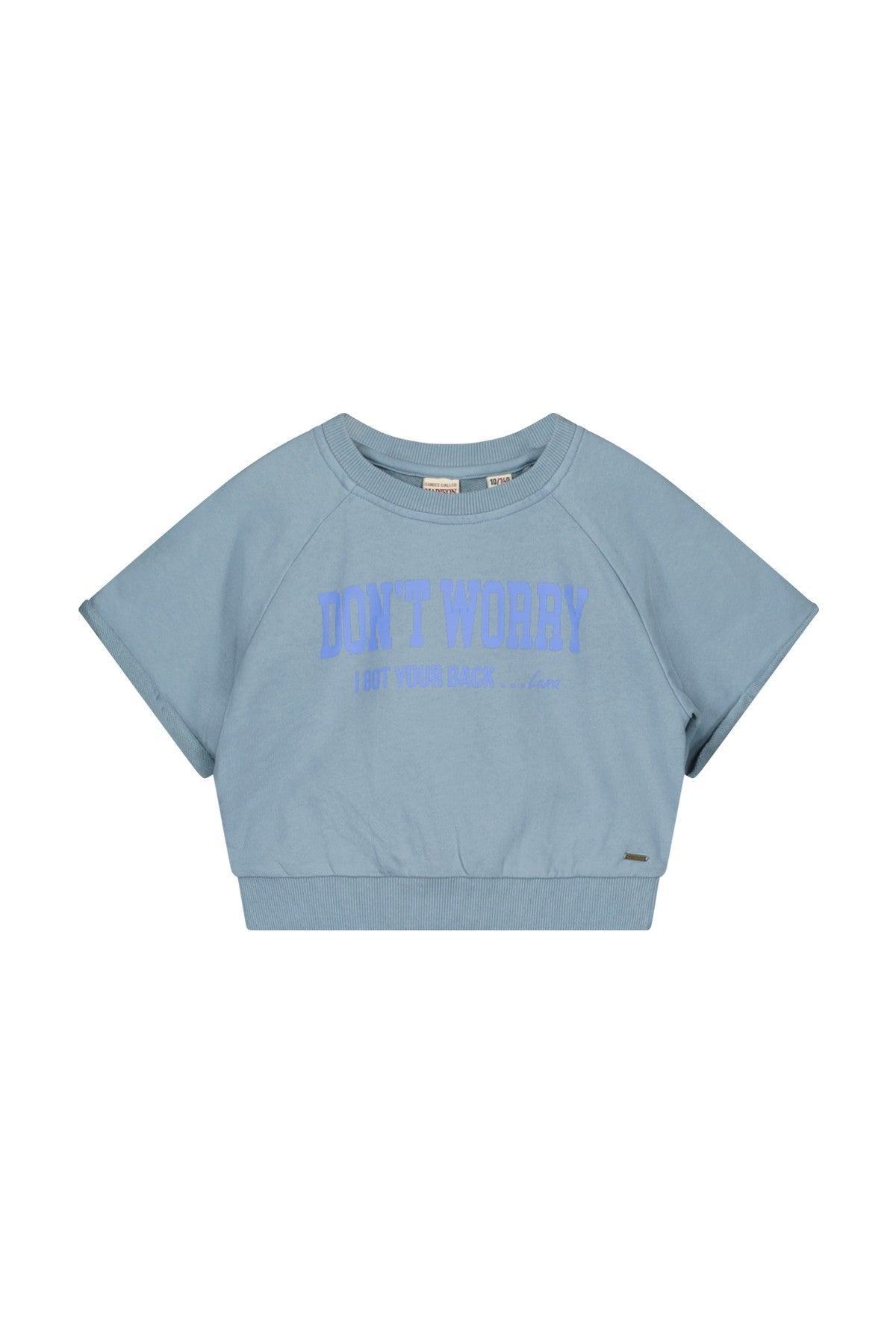 Teen Collab Luna Short Sleeve Sweater Lady Indigo - LikeFlo