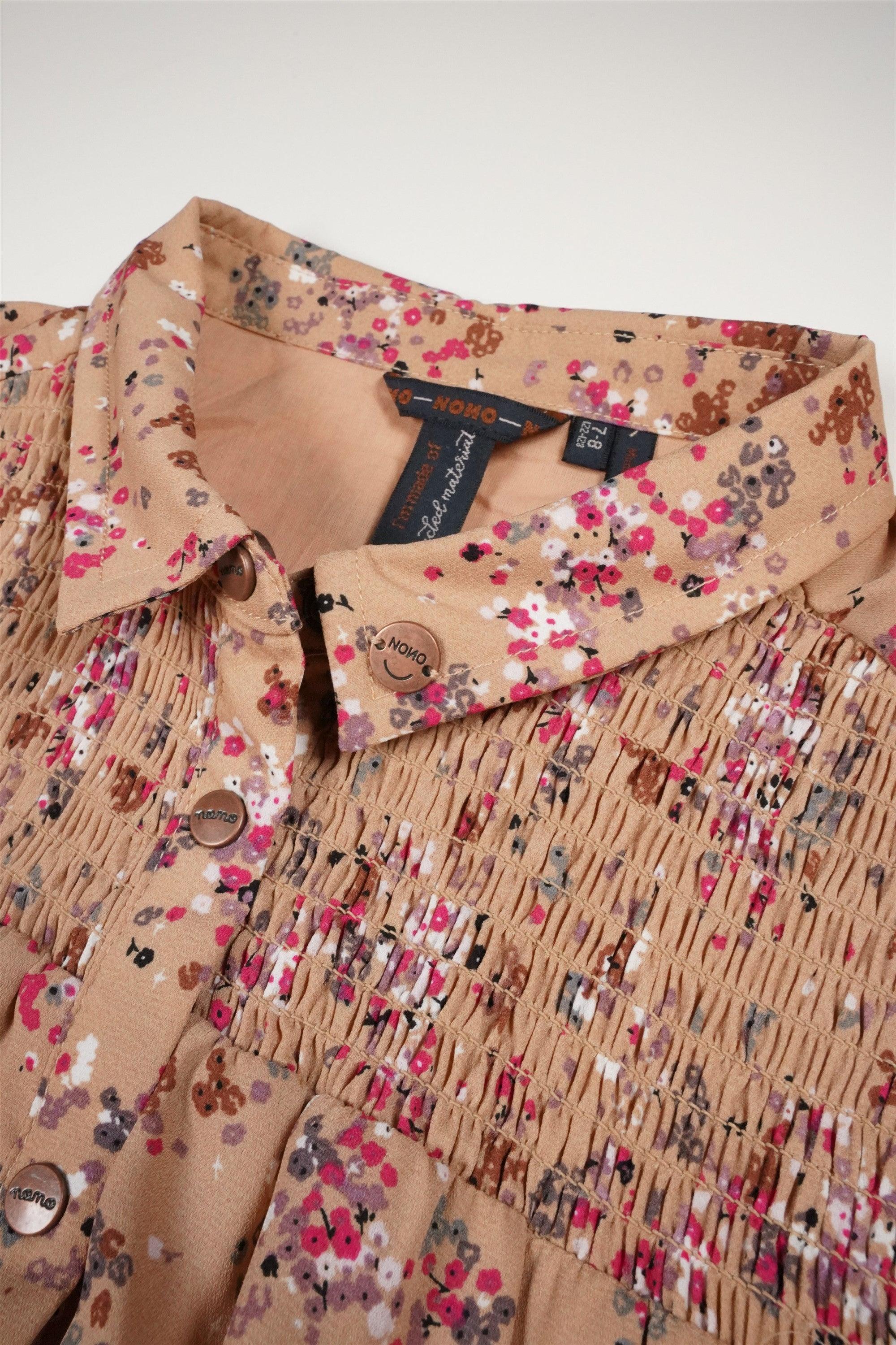 Milau Overhemd Bloemetjes Jurk met Riem - NoNo Kidswear