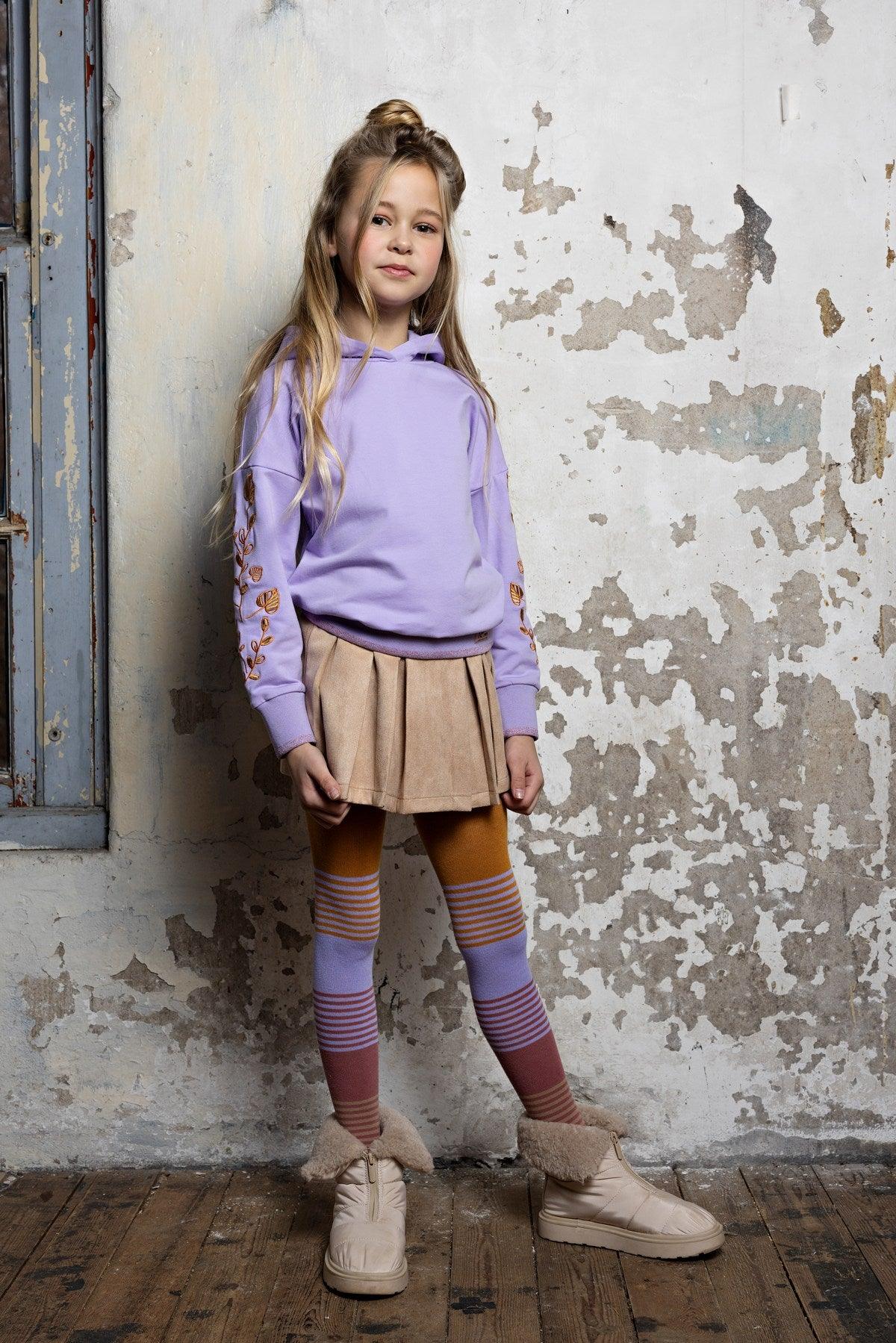 Nella Suede Geplooide Broekrok met Riem - NoNo Kidswear