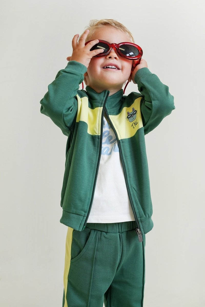 Sef sweatvest groen vacances - The New Chapter Store