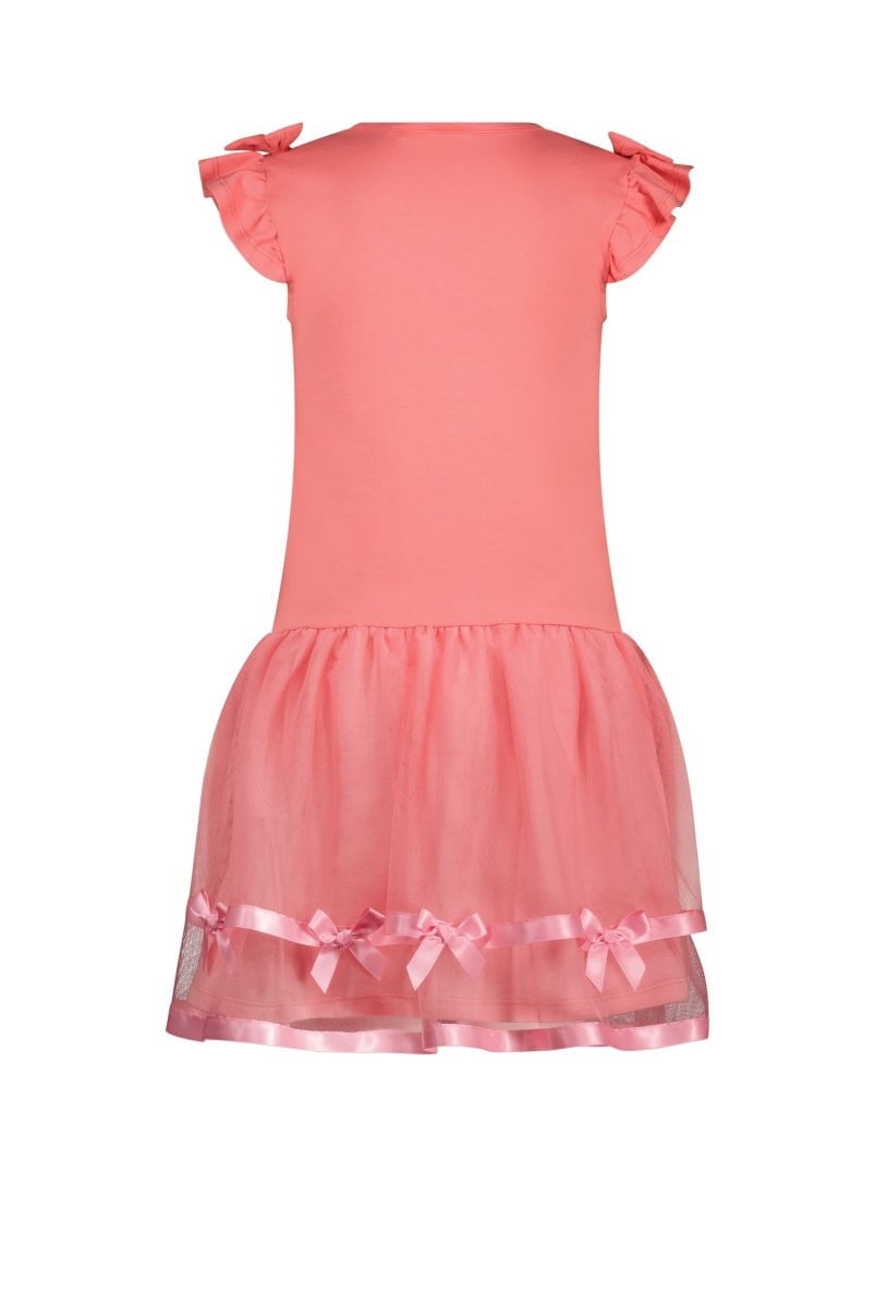 SHELLA shoulderbow & net dress - Le Chic Fashion